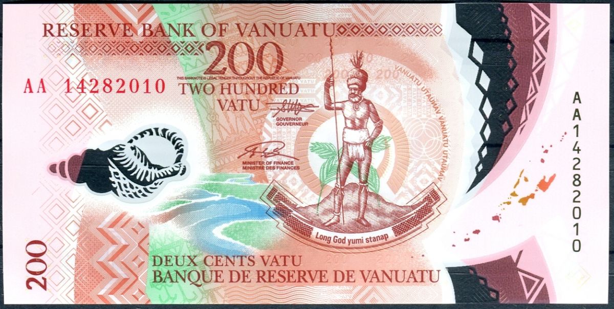 Vanuatu - (P ) - 200 VATU (2014) - polymer - UNC